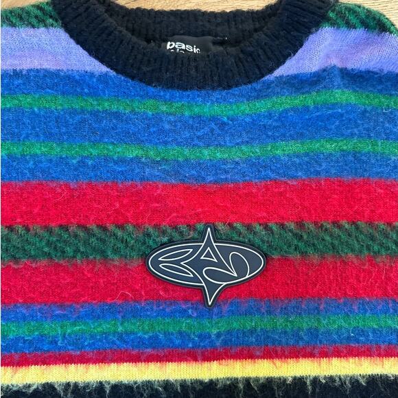 Basic Pleasure Mode - Kurt Oversized Striped Sweater in Multicolor - Picture 2 of 5